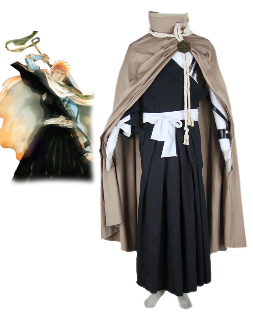 Bleach Ichigo Kurosaki Shihoin Squad Uniform Kimono Cosplay Costumes